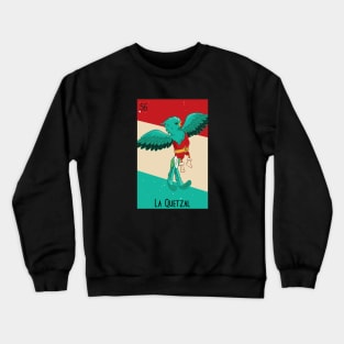 La Quetzal // Mexican Luchador Bird Loteria Card Crewneck Sweatshirt